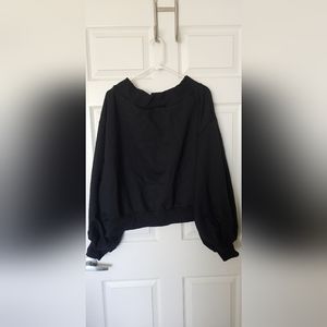 BOOHOO PLUS Slash Neck Balloon Sleeve Sweater